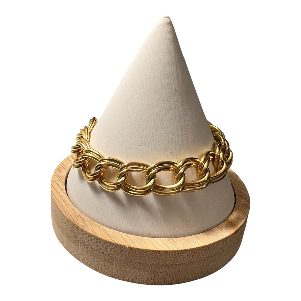 Diadema Polished Goldtone Link Bracelet for Women Faux 18K Gold